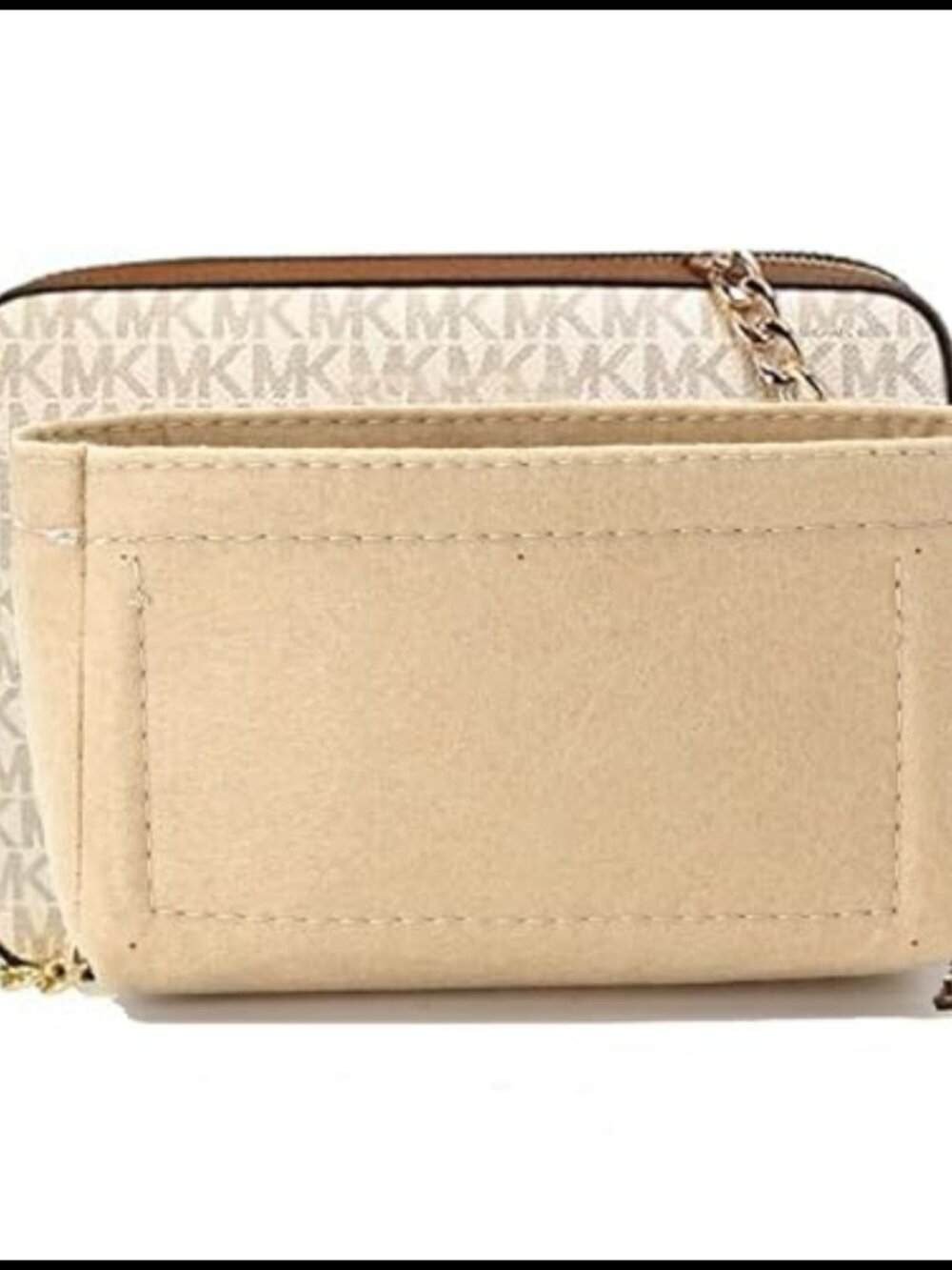 Suede Bag Organizer Insert Fits Crossbody Tote Large Inner Bag